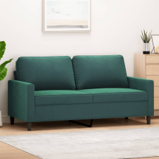 vidaXL kétszemélyes sötétzöld bársony kanapé 140 cm bútor