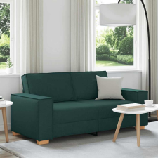 vidaXL kétszemélyes sötétzöld szövetkanapé 140 cm bútor