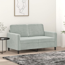 vidaXL kétszemélyes világosszürke bársony kanapé 120 cm bútor