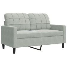 vidaXL kétszemélyes világosszürke bársony kanapé 120 cm bútor