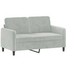 vidaXL kétszemélyes világosszürke bársony kanapé 120 cm (359432) bútor