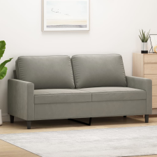 vidaXL kétszemélyes világosszürke bársony kanapé 140 cm bútor