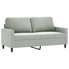 vidaXL kétszemélyes világosszürke bársony kanapé 140 cm (359199) bútor