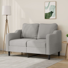 vidaXL Kétszemélyes világosszürke szövetkanapé 120 cm bútor
