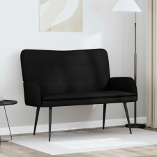 vidaXL Kétüléses Kanapé Fekete 115 x 61 x 87 cm szövet bútor