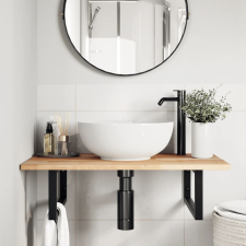 vidaXL kezeletlen tömör akácfa fürdőszobapult 100x50x2 cm fürdőszoba bútor