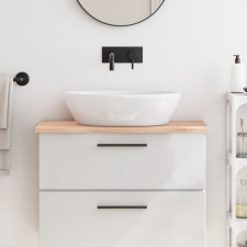 vidaXL Kezeletlen tömör fa fürdőszobai pult 80x30x2 cm fürdőszoba bútor