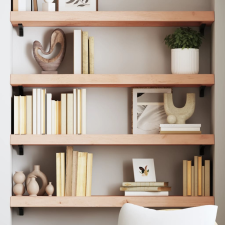 vidaXL kezeletlen tömör tölgyfa fali polc 100x30x(2-6) cm bútor