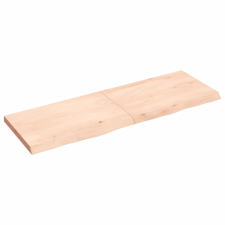 vidaXL kezeletlen tömör tölgyfa fali polc 120x40x(2-4) cm (363574) bútor