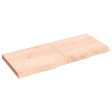 vidaXL kezeletlen tömör tölgyfa fali polc 120x50x(2-6) cm (363577) bútor