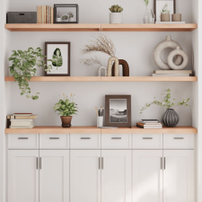vidaXL kezeletlen tömör tölgyfa fali polc 160x40x(2-4) cm bútor