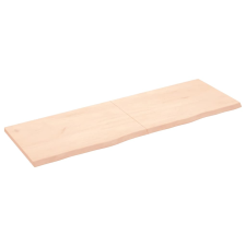 vidaXL kezeletlen tömör tölgyfa fali polc 180x60x(2-4) cm (363602) bútor