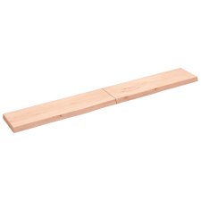 vidaXL kezeletlen tömör tölgyfa fali polc 220x30x(2-6) cm (363613) bútor