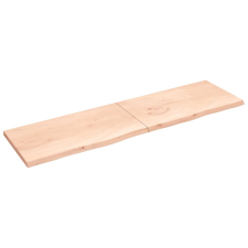vidaXL kezeletlen tömör tölgyfa fali polc 220x60x(2-4) cm (363618) bútor