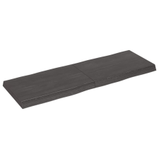 vidaXL kezelt sötétszürke tömör tölgyfa asztallap 120x40x6 cm (364023) bútor