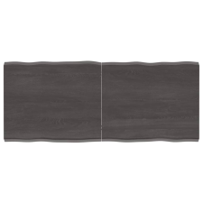 vidaXL Kezelt sötétszürke tömör tölgyfa asztallap 120x50x4 cm bútor
