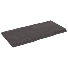 vidaXL kezelt sötétszürke tömör tölgyfa asztallap 120x60x6 cm (364027) bútor