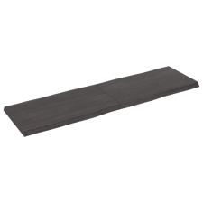 vidaXL kezelt sötétszürke tömör tölgyfa asztallap 140x40x4 cm (364028) bútor