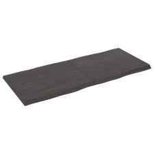 vidaXL kezelt sötétszürke tömör tölgyfa asztallap 140x60x4 cm (364032) bútor