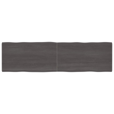 vidaXL kezelt sötétszürke tömör tölgyfa asztallap 220x60x6 cm bútor