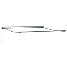 vidaXL Kézi behúzható napellenző kék és fehér 350x250 cm (3330197) kerti bútor