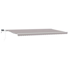 vidaXL Kézi Behúzható Napellenző LED-fénnyel Világosszürke 600x300 cm (3331654) kerti bútor