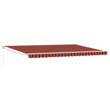 vidaXL Kézi Behúzható Napellenző Narancssárga és Barna 500x300 cm (3331227) kerti bútor