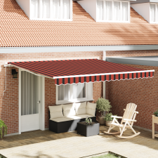 vidaXL kézi behúzható napernyő antracit 350x250 cm kerti bútor