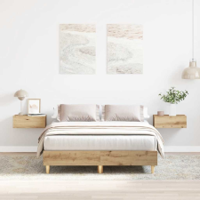 vidaXL kézműves tölgy szerelt fa ágykeret matrac nélkül 120x190 cm (861083) ágy és ágykellék