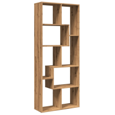 vidaXL kézműves tölgy szerelt fa elválasztó könyvespolc 67x25x161,5 cm (858083) bútor