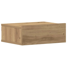 vidaXL kézműves tölgy szerelt fa fali éjjeliszekrény 40x32x15 cm (861121) bútor