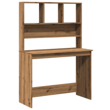 vidaXL kézműves tölgy szerelt fa íróasztal polcokkal 102 x 45 x 148 cm bútor