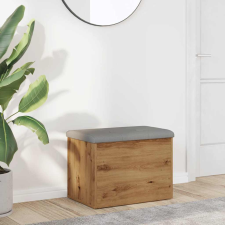 vidaXL kézműves tölgy szerelt fa tárolópad 62x42x45 cm bútor