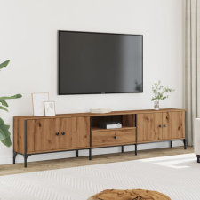 vidaXL kézműves tölgy szerelt fa TV-szekrény fiókkal 200x25x44 cm bútor