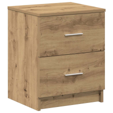 vidaXL kézműves tölgy színű éjjeliszekrény 2 fiókkal 40x36x50 cm (858801) bútor
