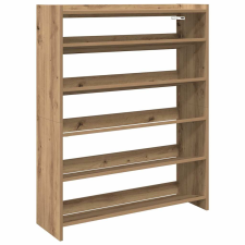vidaXL kézműves tölgy színű szerelt fa cipősszekrény 80x25x100 cm (859904) bútor