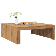 vidaXL kézműves tölgy színű szerelt fa dohányzóasztal 100 x 100 x 35cm bútor