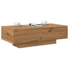 vidaXL kézműves tölgy színű szerelt fa dohányzóasztal 100x49,5x31 cm bútor