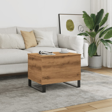 vidaXL kézműves tölgy színű szerelt fa dohányzóasztal 60x44,5x45 cm bútor