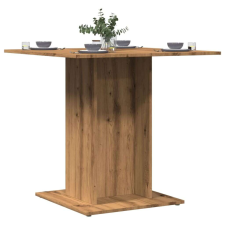 vidaXL kézműves tölgy színű szerelt fa étkezőasztal 80 x 80 x 75 cm bútor