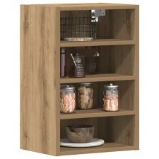 vidaXL kézműves tölgy színű szerelt fa függőszekrény 40x29,5x60 cm bútor