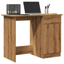 vidaXL kézműves tölgy színű szerelt fa íróasztal 100 x 50 x 76 cm íróasztal