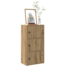 vidaXL kézműves tölgy színű szerelt fa könyvespolc 40x24x77 cm bútor