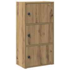 vidaXL kézműves tölgy színű szerelt fa könyvespolc 40x24x77 cm (860372) bútor