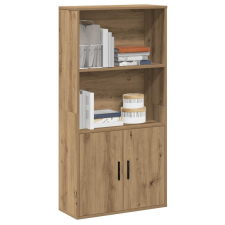 vidaXL kézműves tölgy színű szerelt fa könyvespolc 60x24x120 cm bútor