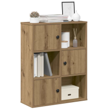 vidaXL kézműves tölgy színű szerelt fa könyvespolc 60x24x76,5 cm bútor