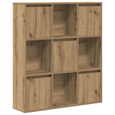 vidaXL kézműves tölgy színű szerelt fa könyvespolc 89x24x101,5 cm (860408) bútor