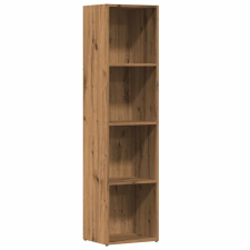 vidaXL kézműves tölgy színű szerelt fa könyvszekrény 36x30x143 cm (855777) bútor