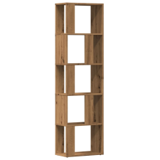vidaXL kézműves tölgy színű szerelt fa könyvszekrény 45x24x159 cm (855785) bútor