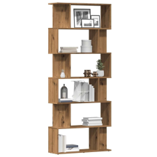 vidaXL kézműves tölgy színű szerelt fa könyvszekrény 80x24x192 cm bútor